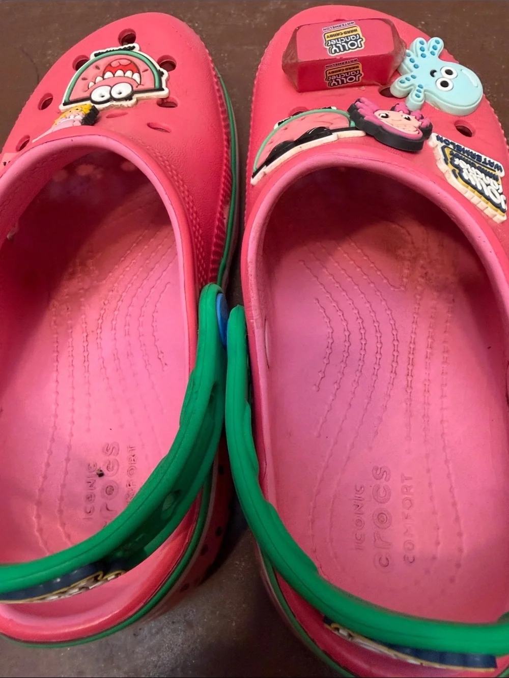 Kids Crocs Classic Pink Slip-On Clogs - 2 pairs, size youth 13